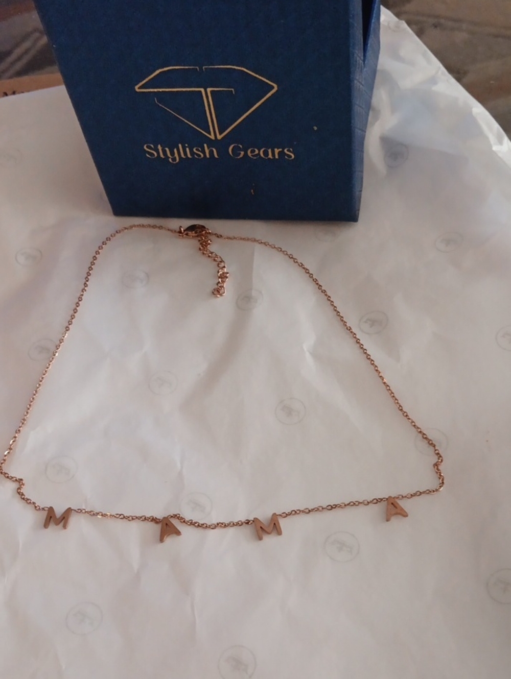 Goldtone MAMA Letter Necklace - Women's Jewelry